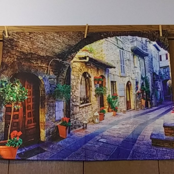 Other - Wall Hanging Tapestry Cobblestone Street Scene